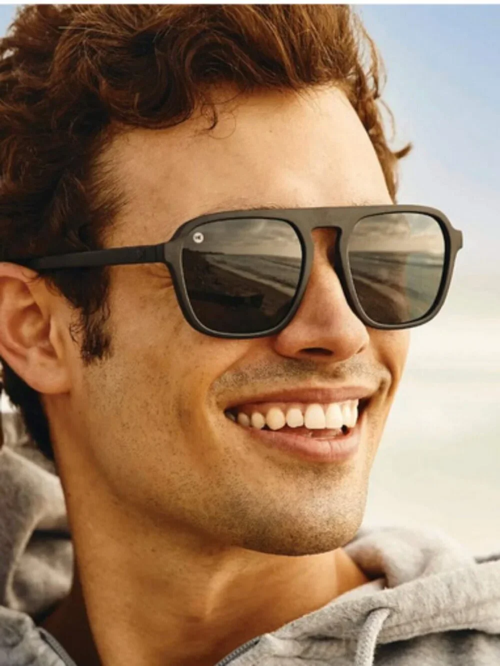 Knockaround Pacific Palisades Black Sunglasses Aviator Style Unisex Polarized.